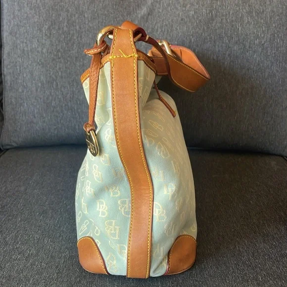 Dooney & Bourke Large signature Hobo bag leather /  blue  rare - Picture 6 of 12